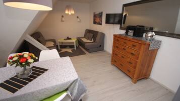 Apartment, 1 Bedroom | Living area | LED TV