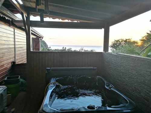 Nice villa overlooking the Caribbean Sea.