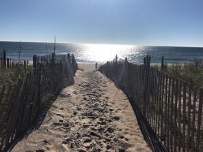 Beach nearby, sun-loungers, beach towels