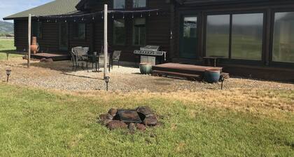 Modern log home with a view of the Tetons!
