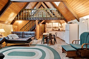 TV, DVD player, video library