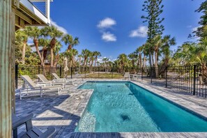 A heated pool