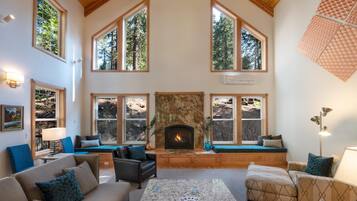 TV, fireplace, DVD player