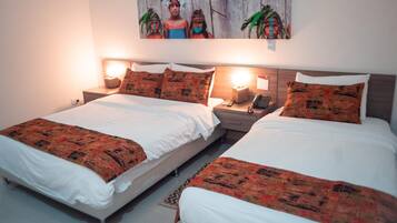 Gratis produkter i minibaren, skrivebord, lydisolering