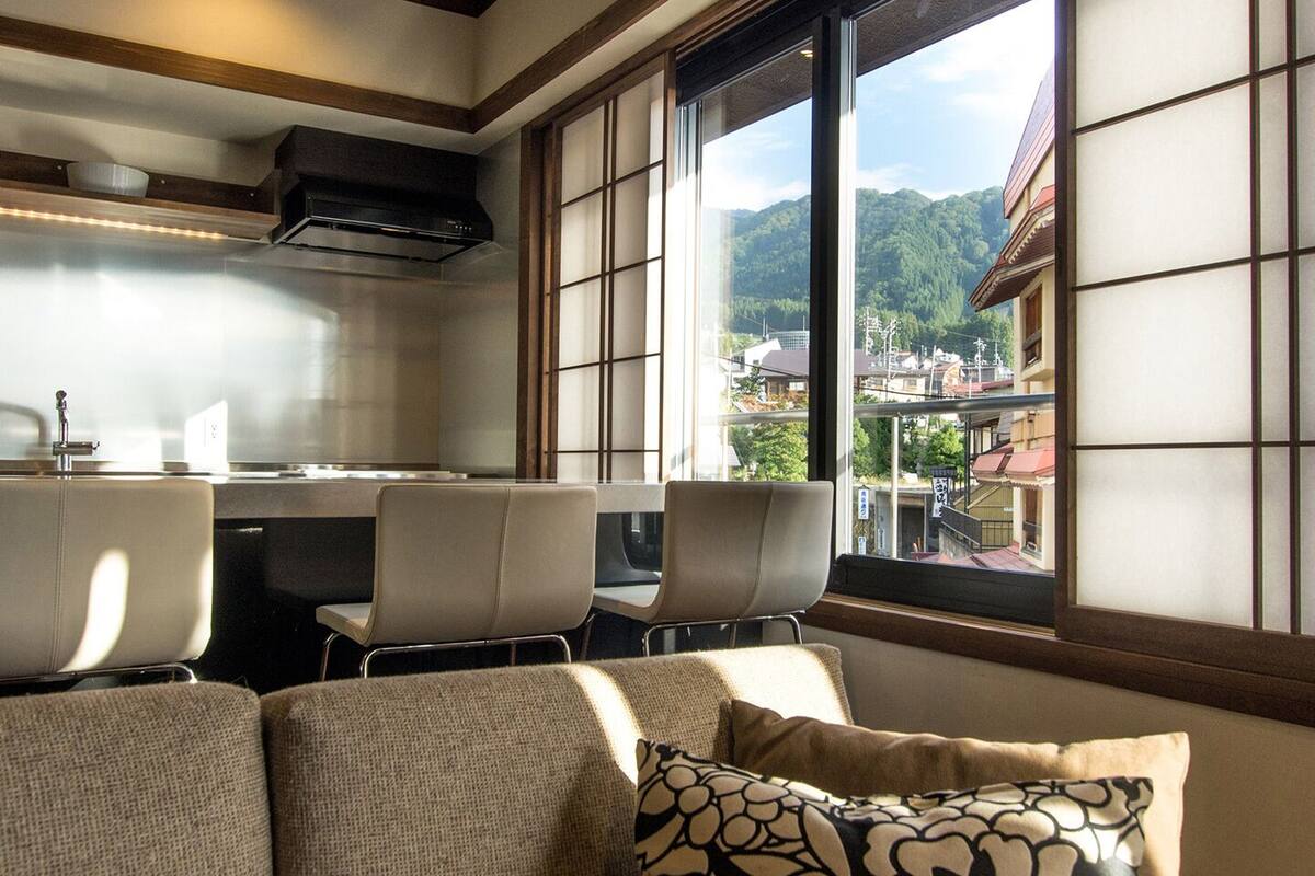 premium apartment | living area | flat-screen tv