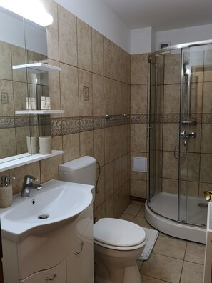 House | Bathroom | Shower, free toiletries, hair dryer, towels - BonDia (Rasnov)
