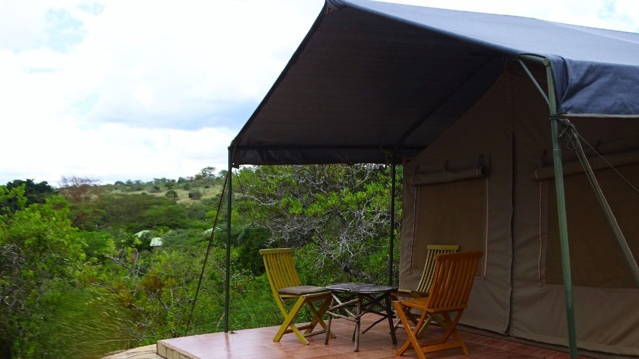 Luxury Tent | Premium bedding, memory-foam beds, desk, bed sheets