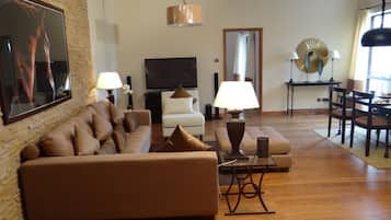 Apartment, Balcony | Living area | Flat-screen TV
