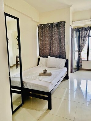 Individually furnished, blackout curtains, bed sheets