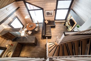 Duplex Cottage | Living area | TV, fireplace - Leviholidays Polaris A & B (Kittila)