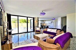 Villa, 3 Bedrooms, Private Pool | Living room | Flat-screen TV - Villa Zeta (Kas)