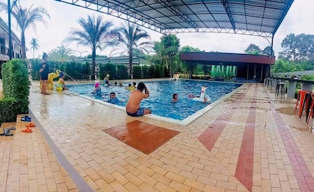 Indoor pool, sun loungers