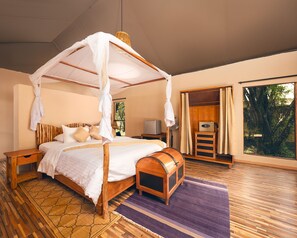 Standard Tent, 1 Queen Bed (Double) | Premium bedding, memory foam beds, desk, blackout drapes - Mara Kimana Camp (Maasai Mara)
