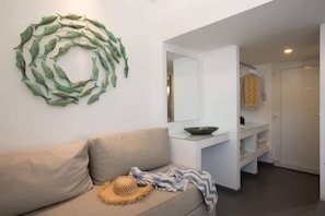 Junior Suite, Terrace | Living area | Flat-screen TV - Jonaz Rooms & Suites (Mykonos)