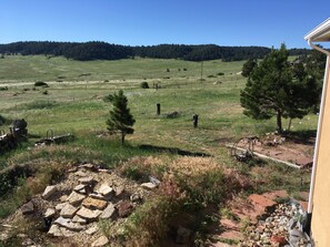 Property grounds - Bijou Basin Tranquility: walk out basement 1 bedroom, 1 bath 5+ acres w/ hot tub (Peyton)