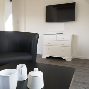 Apartment, 1 Bedroom | Living area | LED TV