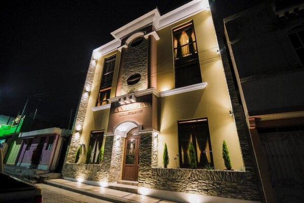 Front of property – evening/night