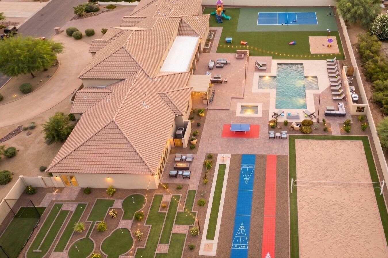 A heated pool