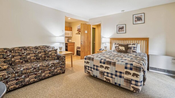 Unclassified image, 1 of 24, button - Studio Queen/Sleeper sofa w/outdoor heated pool207 (Killington)