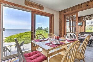 Dining - Oceanfront Gem w/ Sunroom & Fireplace in Cape Cod (Dennis Port)
