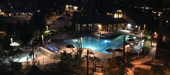 Surrounded By Pine Trees And Mountains And Snow Makes It Even More Beautiful!