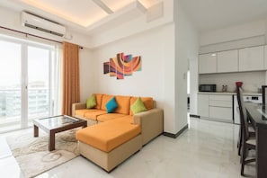 TV, DVD player, stereo