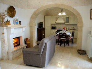 TV, fireplace, DVD player, foosball