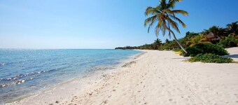 Charming, cozy beachfront condo in South Akumal, pool, AC and WiFi!