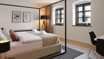 Habitación doble superior | Cortinas opacas, wifi gratis, ropa de cama