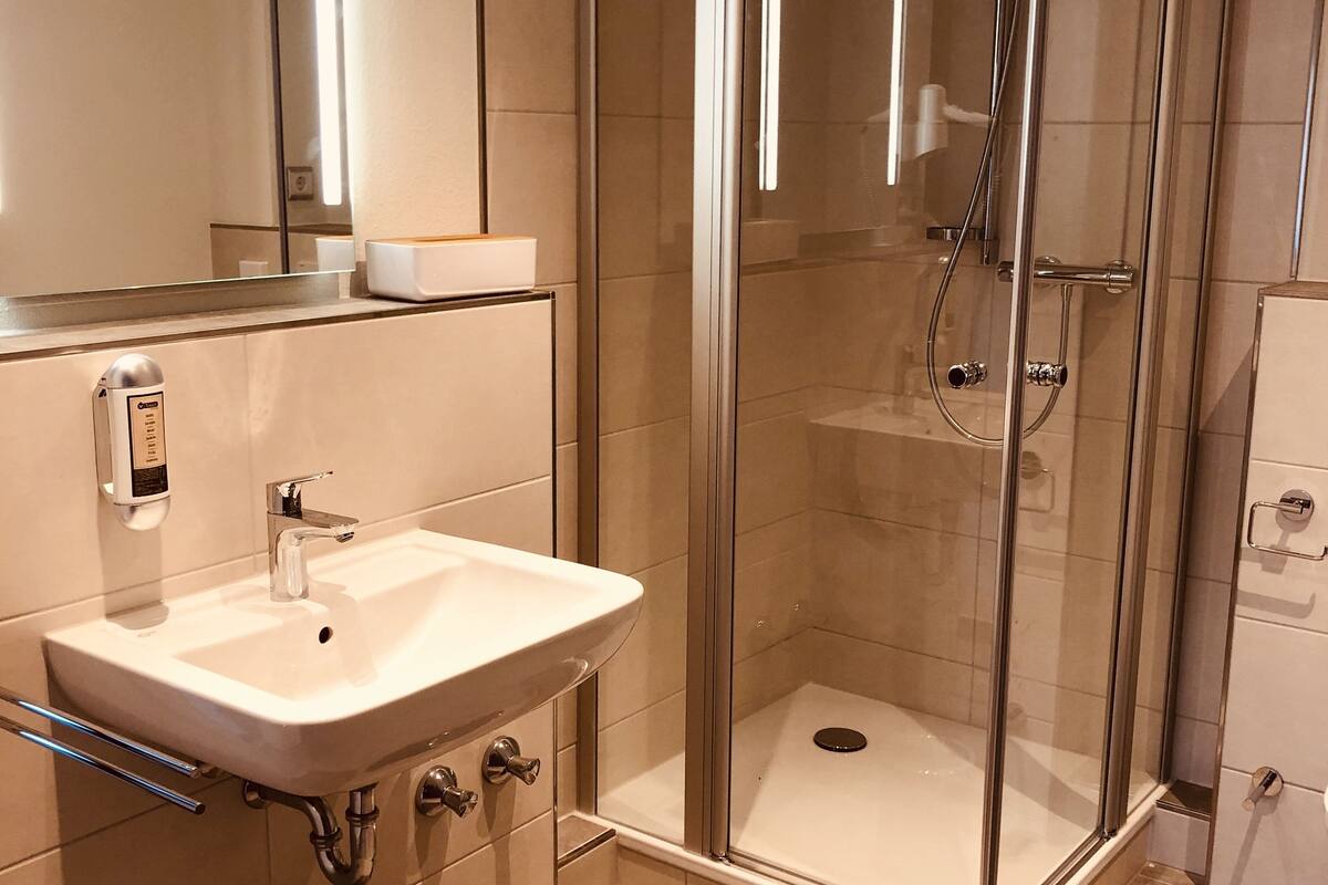 superior suite | bathroom | free toiletries, hair dryer, towels, soap