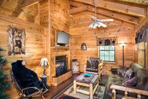 Smart TV, chimenea, videojuegos y reproductor de DVD