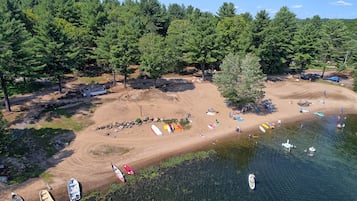 Privat strand, kajakpaddling, rodd/paddling och fiske