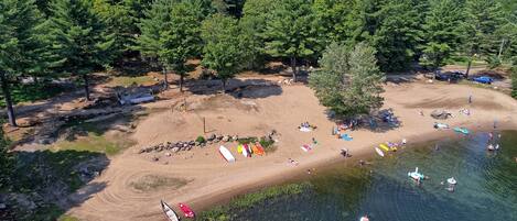 Private beach, kayaking, rowing, fishing