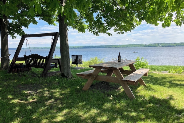Prendre un petit apéro au bord du Fleuve aux grandes eaux.