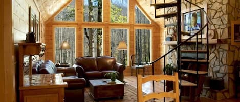 TV, fireplace, DVD player, stereo