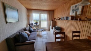 TV, DVD player, books