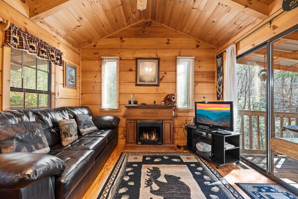 TV, fireplace - Forever Mine | By Colonial Properties (Gatlinburg)