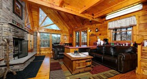 Flachbildfernseher, Kamin