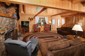 Flachbildfernseher, Kamin