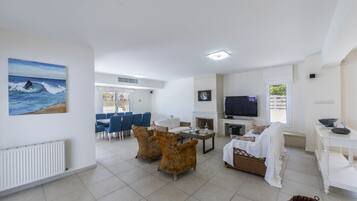 Villa, 5 Bedrooms, Private Pool | Living area | Flat-screen TV, DVD player