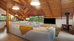 Télévision, cheminée