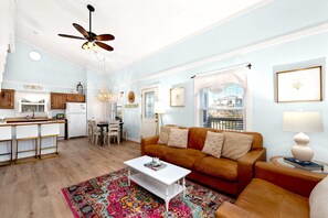 Smart TV, DVD player, books, streaming services