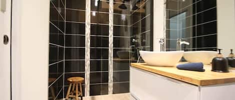 Shower, hair dryer