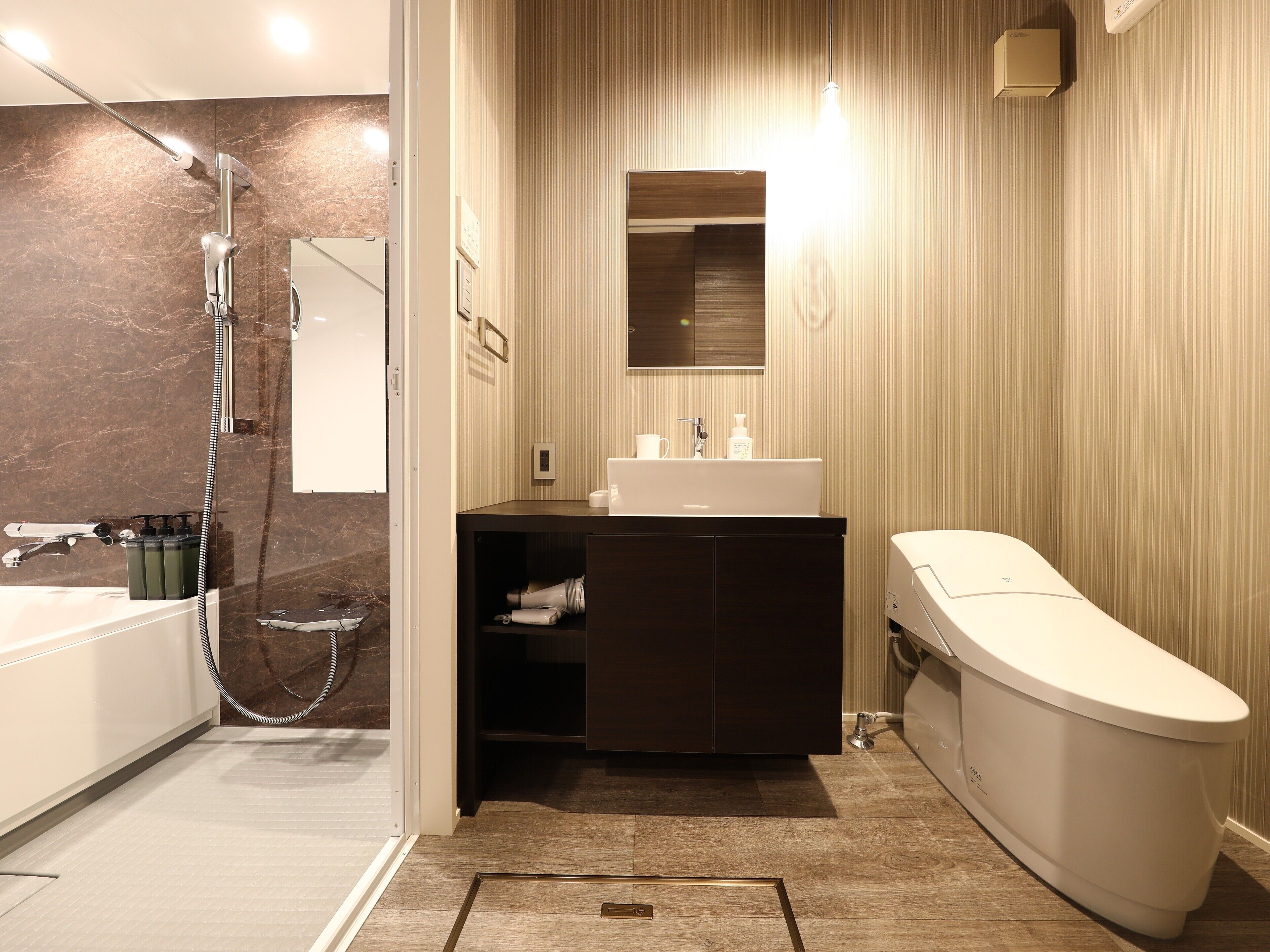 basic room a, non smoking | bathroom | separate bathtub and shower, free toiletries, hair dryer, slippers
