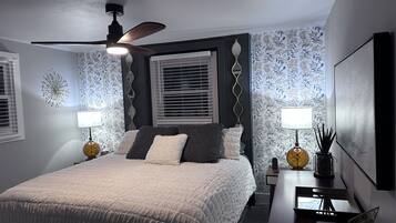 3 habitaciones, tabla de planchar con plancha, wifi y ropa de cama