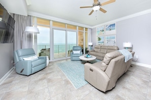 Smart TV, fireplace, DVD player, video library