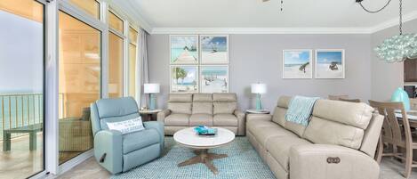 Smart TV, fireplace, DVD player, video library