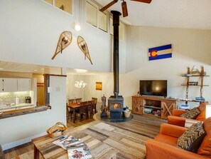 Smart TV, DVD player, books, video library