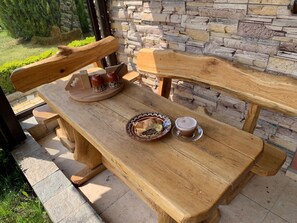 Outdoor dining - PANTELI APART HOUSE, AHELOY (Aheloy)