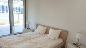 1 غرفة نوم وواي فاي وملاءات أسرّة